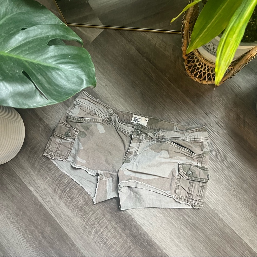 American Eagle Micro Mini Camo Shorts